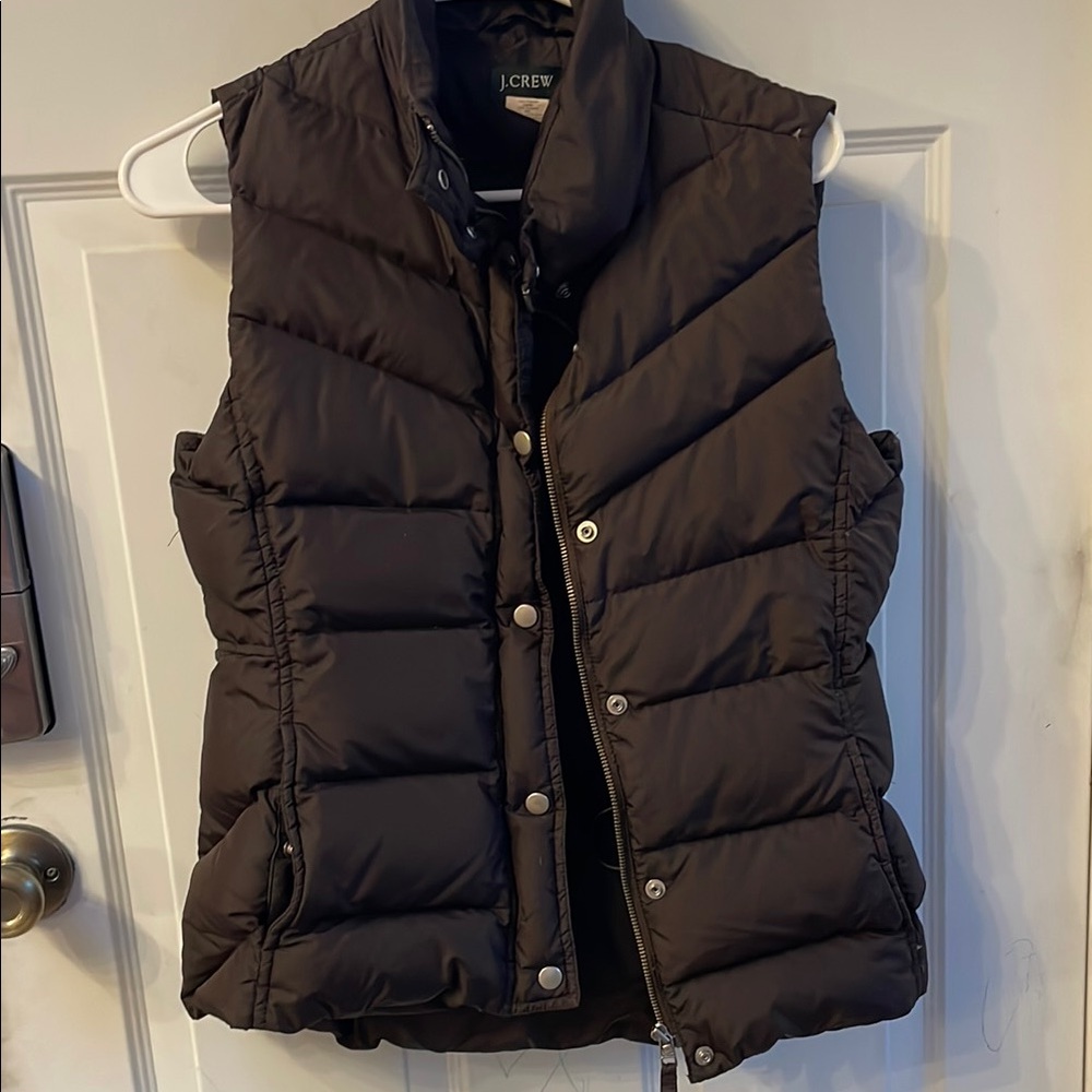 J. Crew Women's Black Puffer Vest